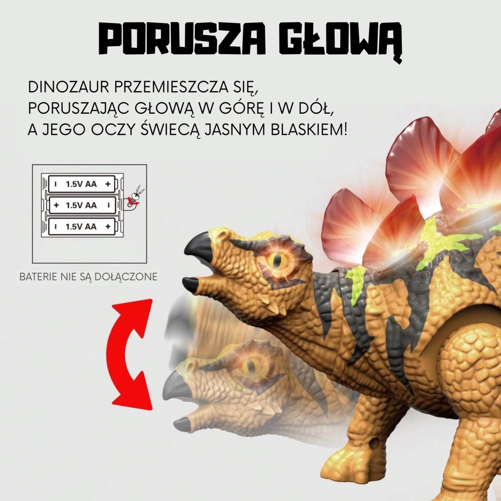 WOOPIE Remote Controlled RC Dinosaur Robot Stegosaurus 
