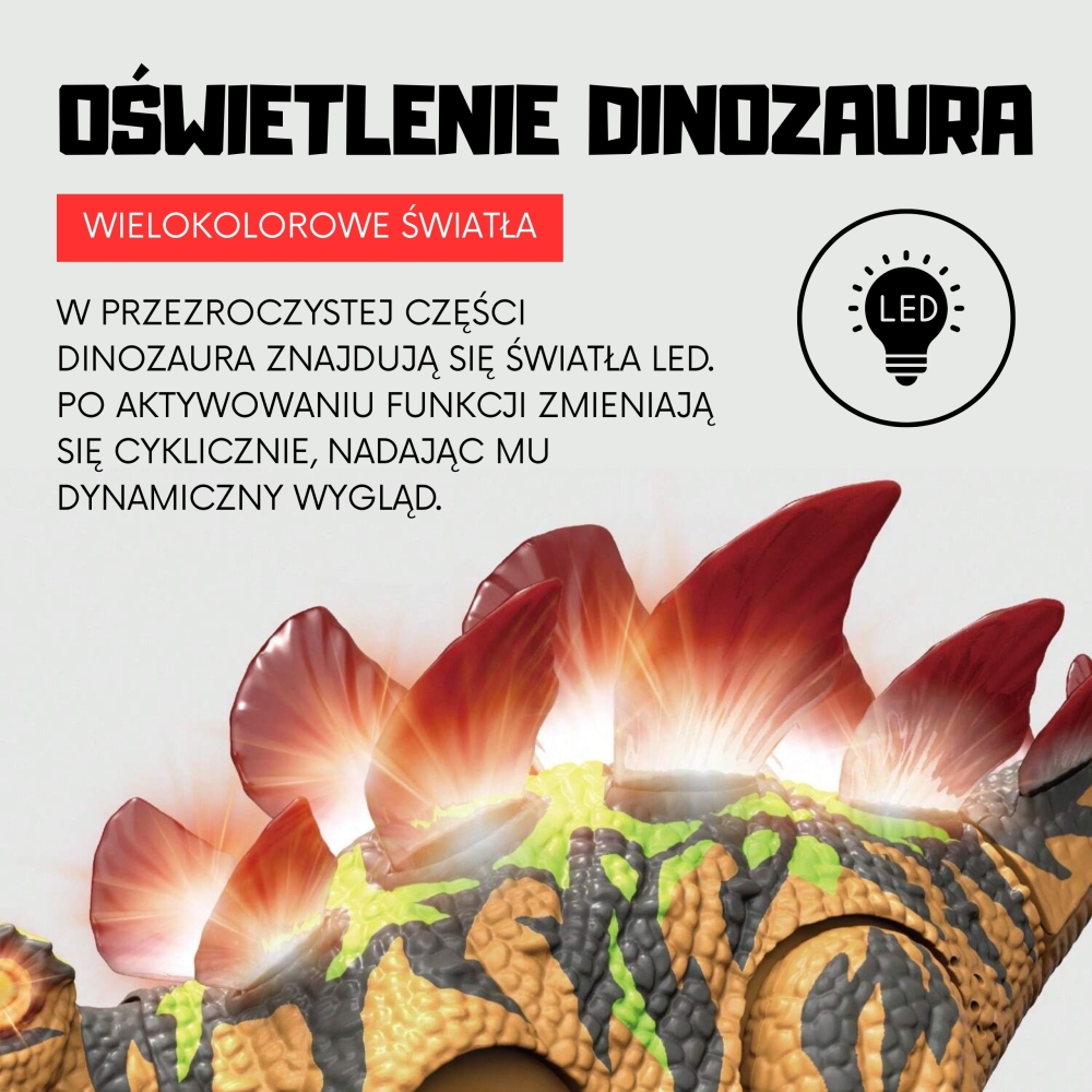 Nuotoliniu būdu valdomas WOOPIE RC dinozauras robotas Stegozauras-Žaislai, Interaktyvūs žaislai-e-vaikas
