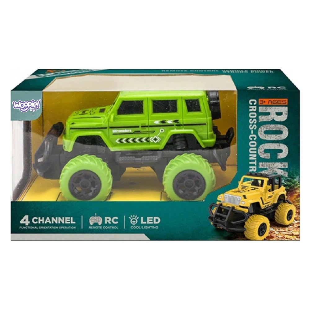 Nuotoliniu būdu valdomas automobilis su LED apšvietimu WOOPIE RC Jeep Cross-Country-Žaislai, Auto ir transporto žaislai, Valdomo