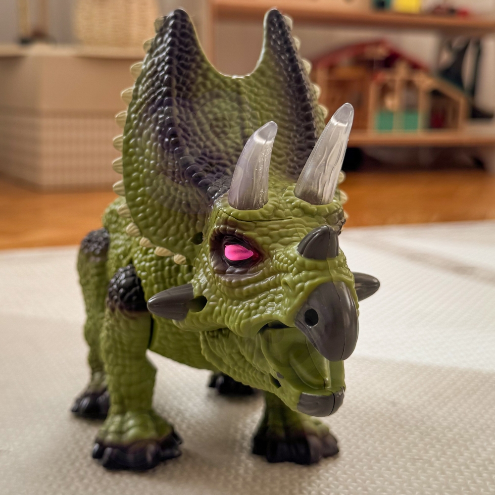 Nuotoliniu būdu valdomas Dinozauras WOOPIE RC robotas Triceratops