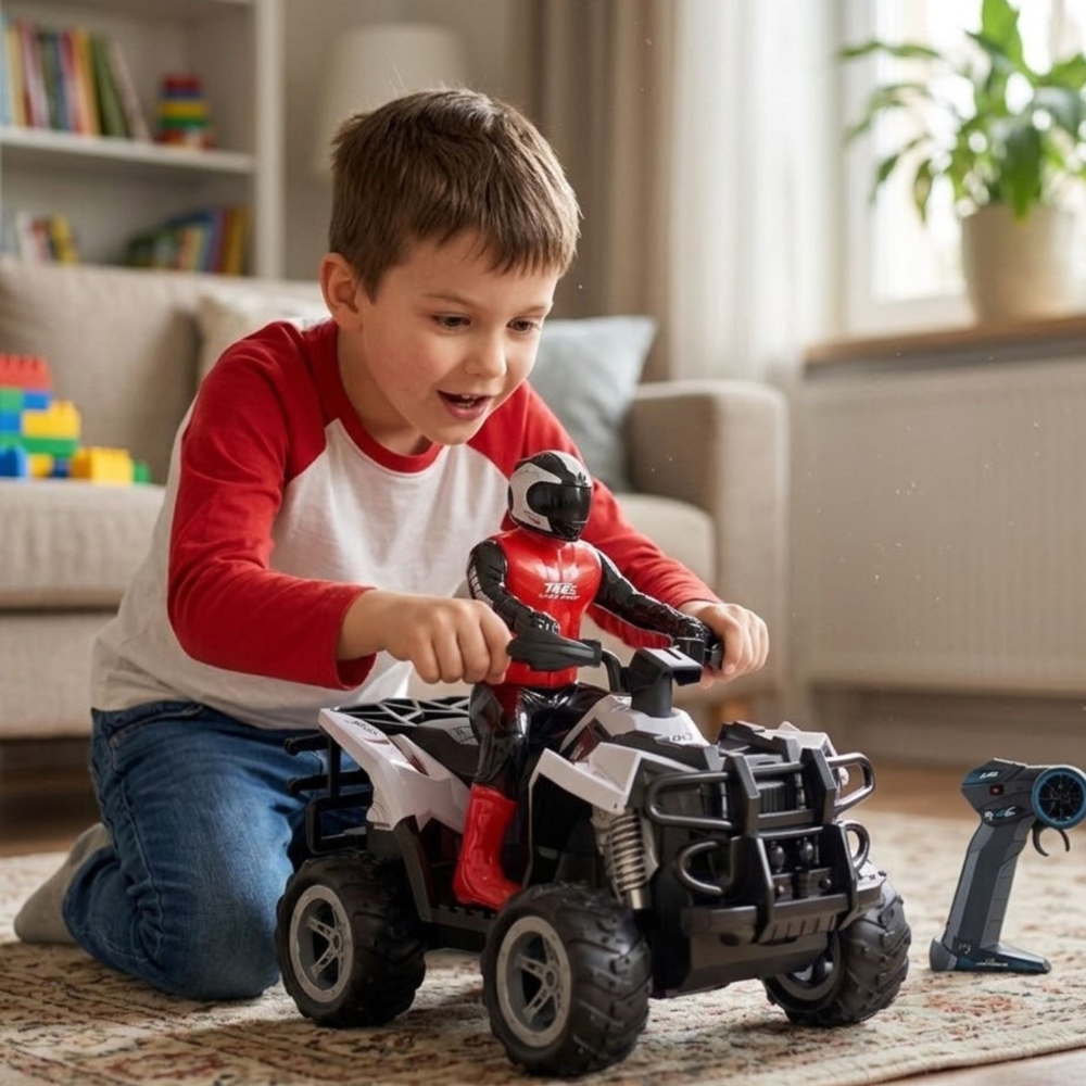 Nuotoliniu būdu valdomas RC akrobatinis keturratis WOOPIE 1:16-Žaislai, Auto ir transporto žaislai, Motociklai-e-vaikas