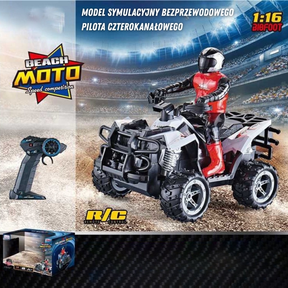 Nuotoliniu būdu valdomas RC akrobatinis keturratis WOOPIE 1:16-Žaislai, Auto ir transporto žaislai, Motociklai-e-vaikas