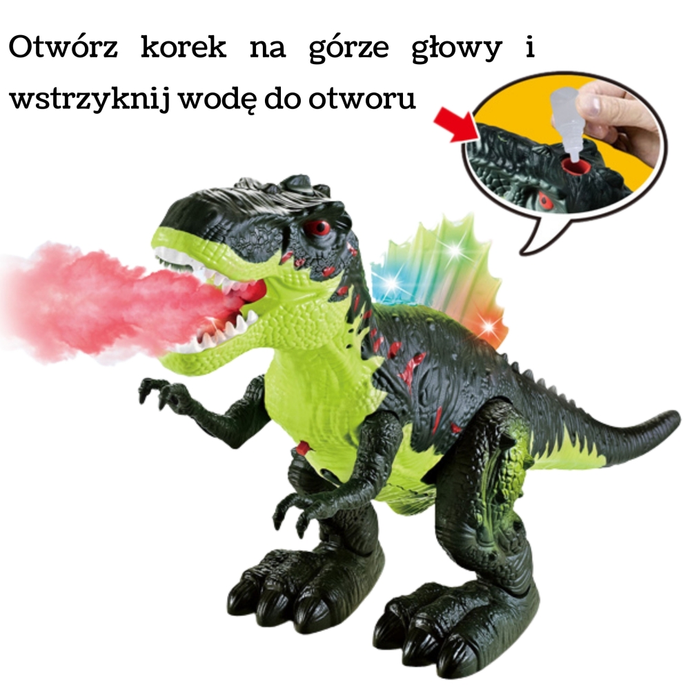 Vaikščiojantis Tiranozauras reksas WOOPIE su šviesos ir garso efektais-Žaislai, Interaktyvūs žaislai-e-vaikas