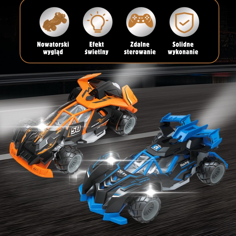 Nuotoliniu būdu valdomas lenktyninis automobilis WOOPIE RC 1vnt-Žaislai, Auto ir transporto žaislai, Valdomos radijo bangomis-e-