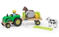 VIGA Wooden Tractor Animal Farm
