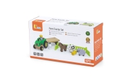 VIGA Wooden Tractor Animal Farm