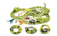 Dinozaurų automobilių trasos rinkinys WOOPIE XXL, 240 el.