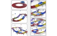 WOOPIE Magnetic Car Race Track + 137 El. Car