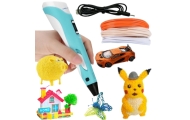 3D rašiklis WOOPIE USB trimačių modelių kūrimui, mėlynas-Žaislai, Kūrybiniai žaislai, Kūrybiniai rinkiniai-e-vaikas
