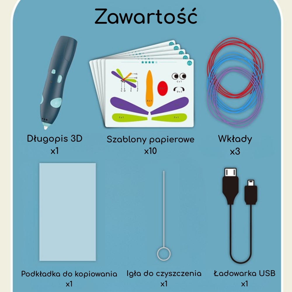 3D rašiklis WOOPIE USB trimačių modelių kūrimui-Žaislai, Kūrybiniai žaislai, Kūrybiniai rinkiniai-e-vaikas