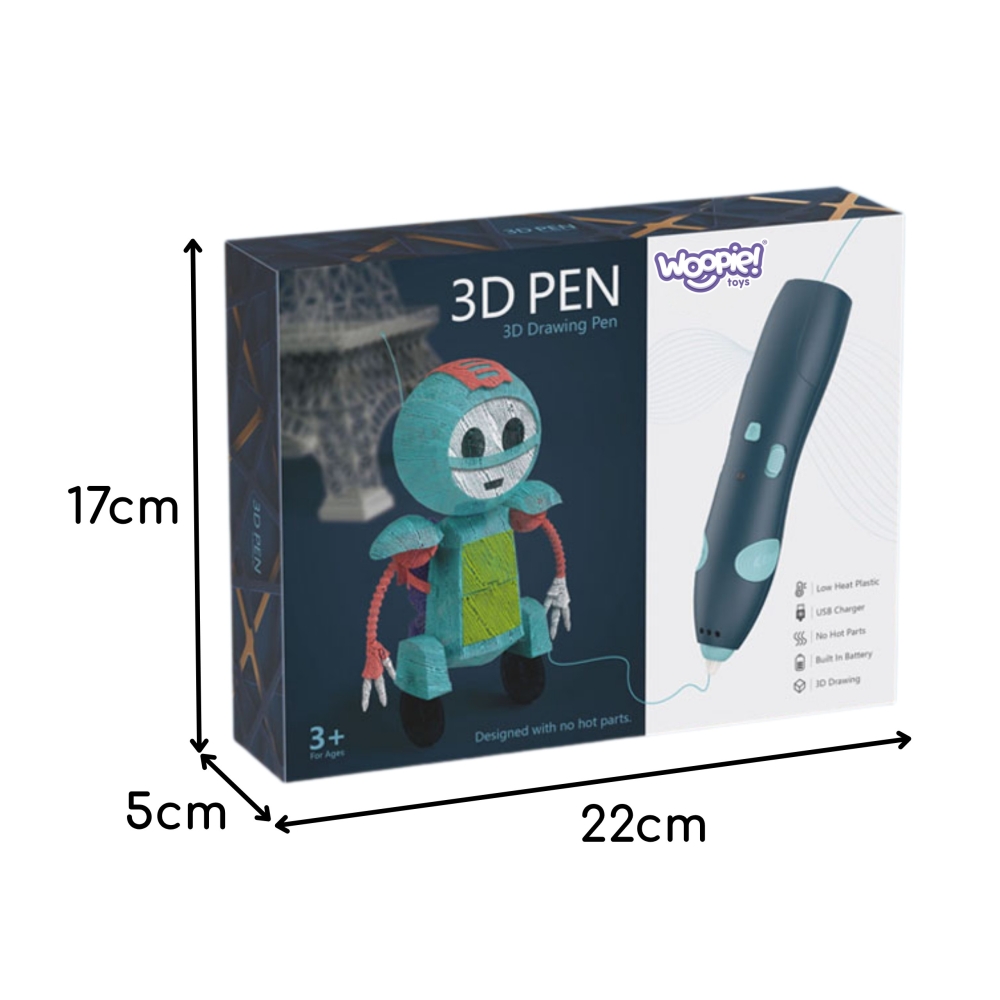3D rašiklis WOOPIE USB trimačių modelių kūrimui-Žaislai, Kūrybiniai žaislai, Kūrybiniai rinkiniai-e-vaikas