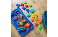 WOOPIE Piasek Kinetyczny 0,8 kg Zestaw w Koszyku z Foremkami +  /