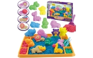 WOOPIE Kinetic Sand 1.2 kg XL ZOO Table with Molds Set