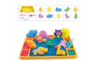 WOOPIE Kinetic Sand 1.2 kg XL ZOO Table with Molds Set