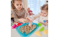 Kinetinio smėlio rinkinys WOOPIE 0,5 kg Stalas su formelėmis