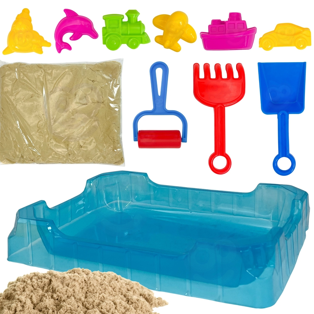 Kinetinio smėlio rinkinys WOOPIE 0,5 kg Stalas su formelėmis