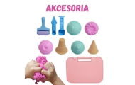 WOOPIE Kinetic Sand Set Ice Cream in a Suitcase 1kg + Accessories