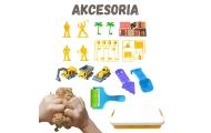 Kinetinio smėlio statybvietės rinkinys lagaminėlyje WOOPIE su transporto priemonėmis, 1 kg-Žaislai, Kūrybiniai žaislai, Lipdymas