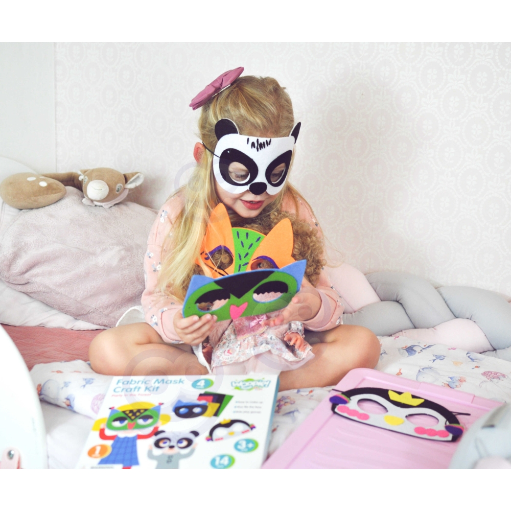 Veltinio kaukių kūrybinis rinkinys WOOPIE ART&FUN, 4 vnt.