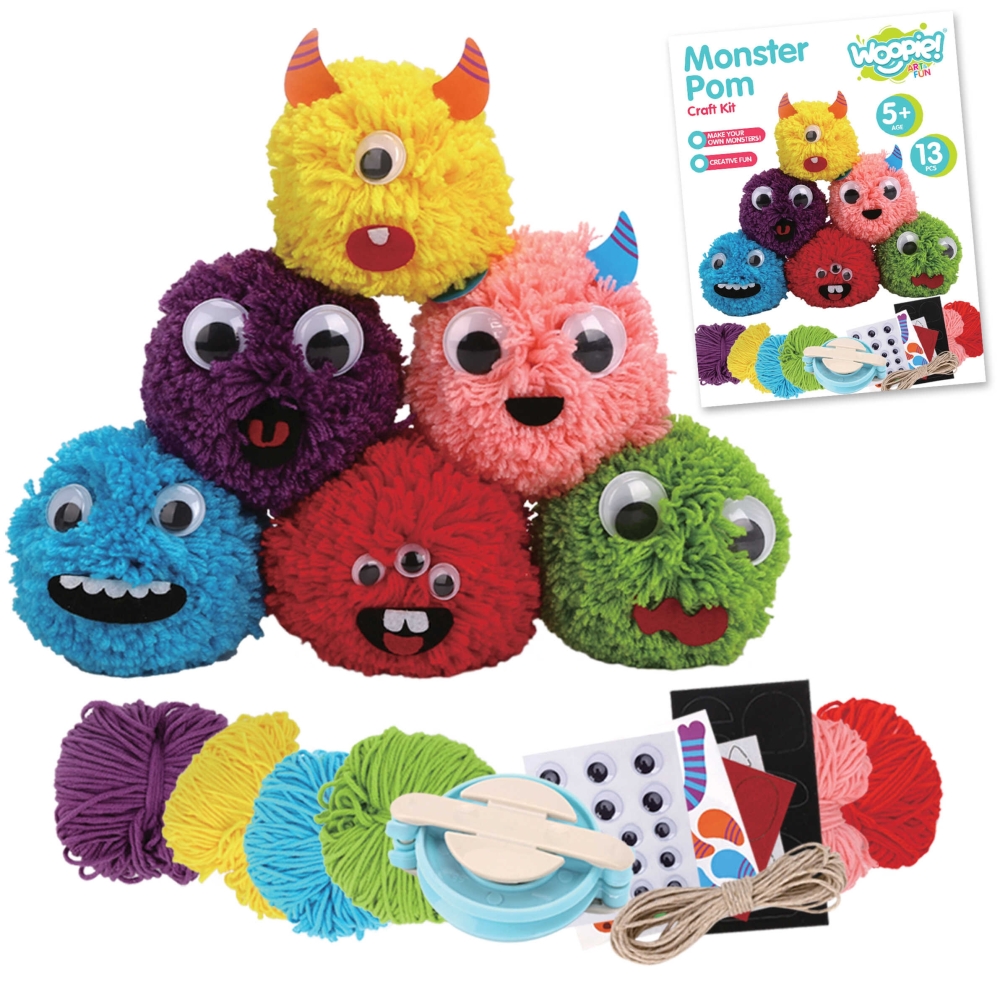 Kūrybinis rinkinys WOOPIE ART&FUN Monstras Pom