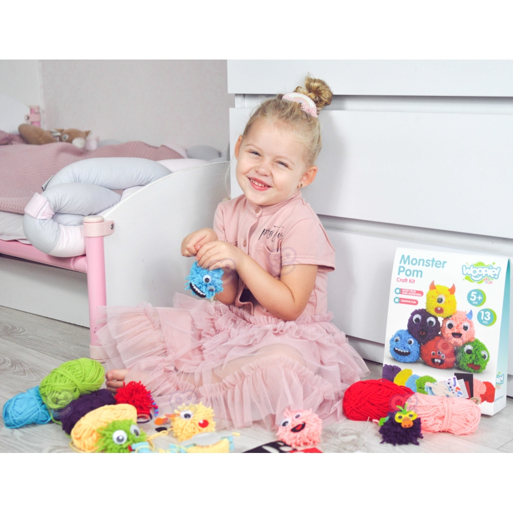 Kūrybinis rinkinys WOOPIE ART&FUN Monstras Pom