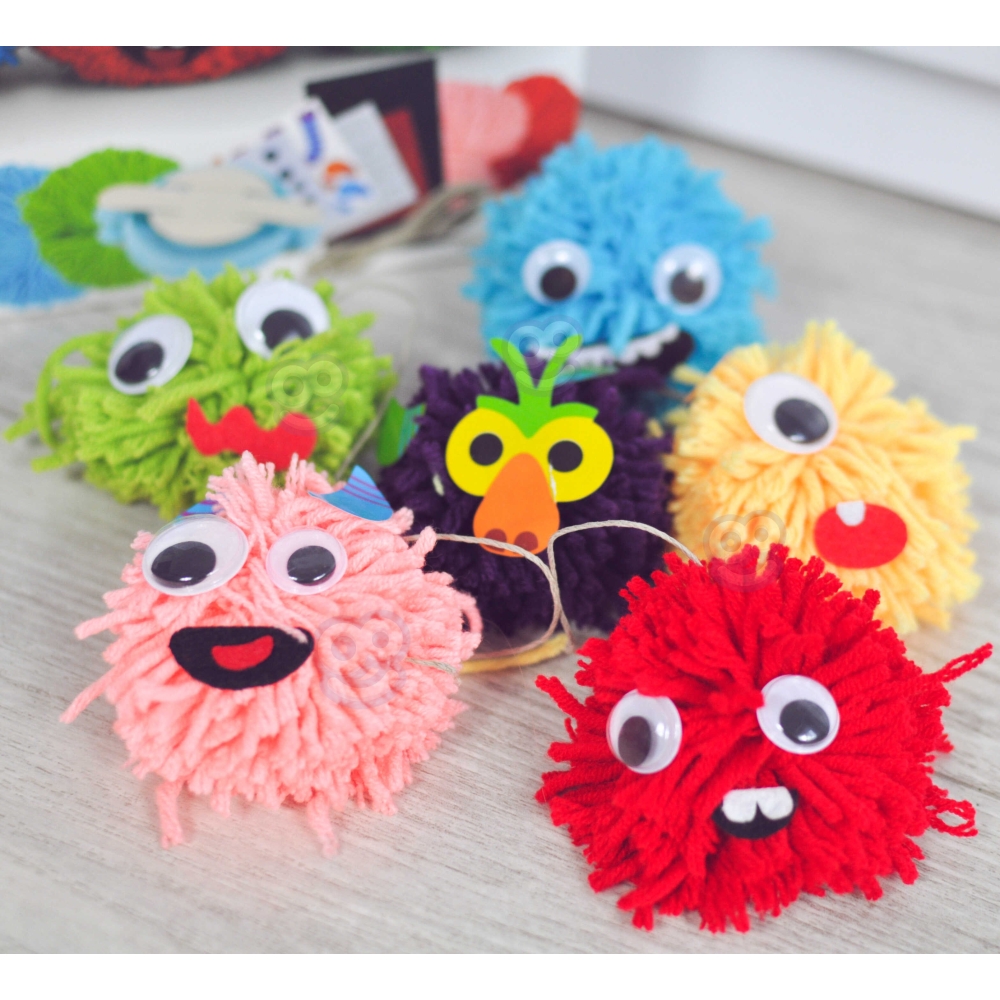 Kūrybinis rinkinys WOOPIE ART&FUN Monstras Pom