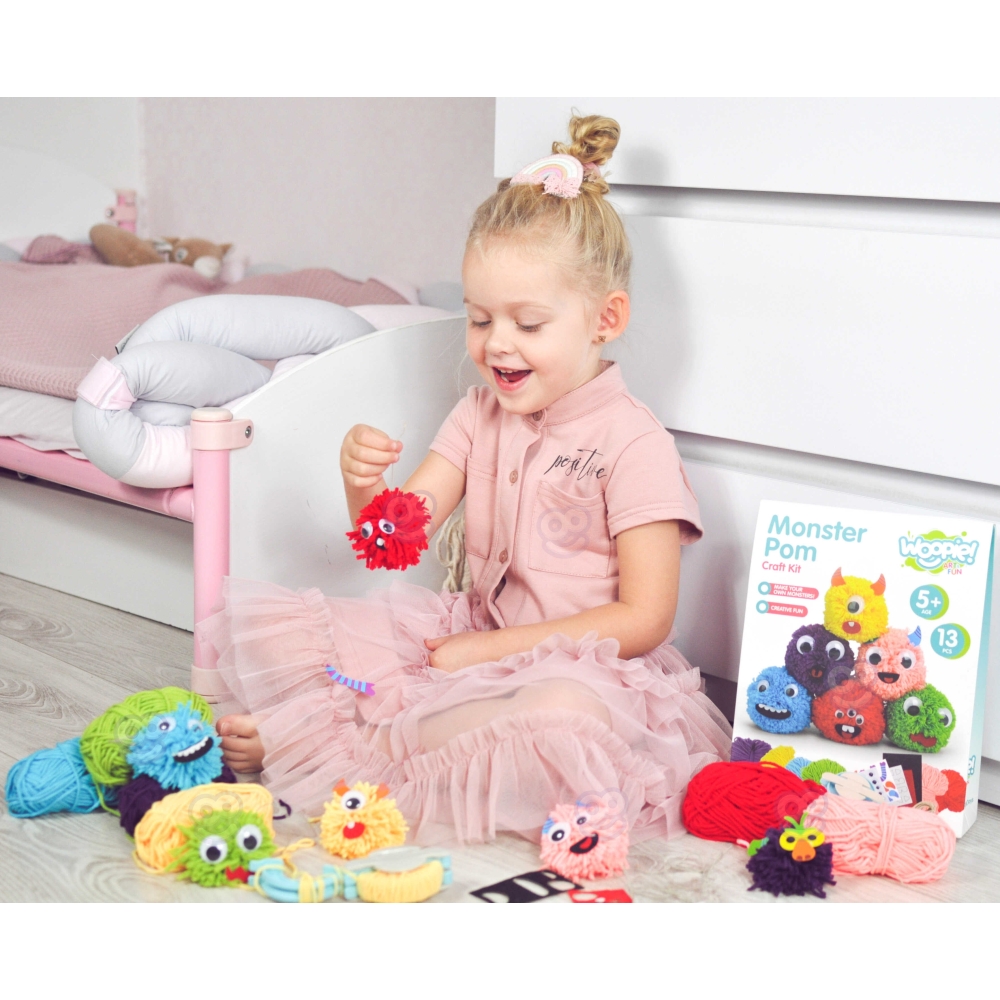 Kūrybinis rinkinys WOOPIE ART&FUN Monstras Pom