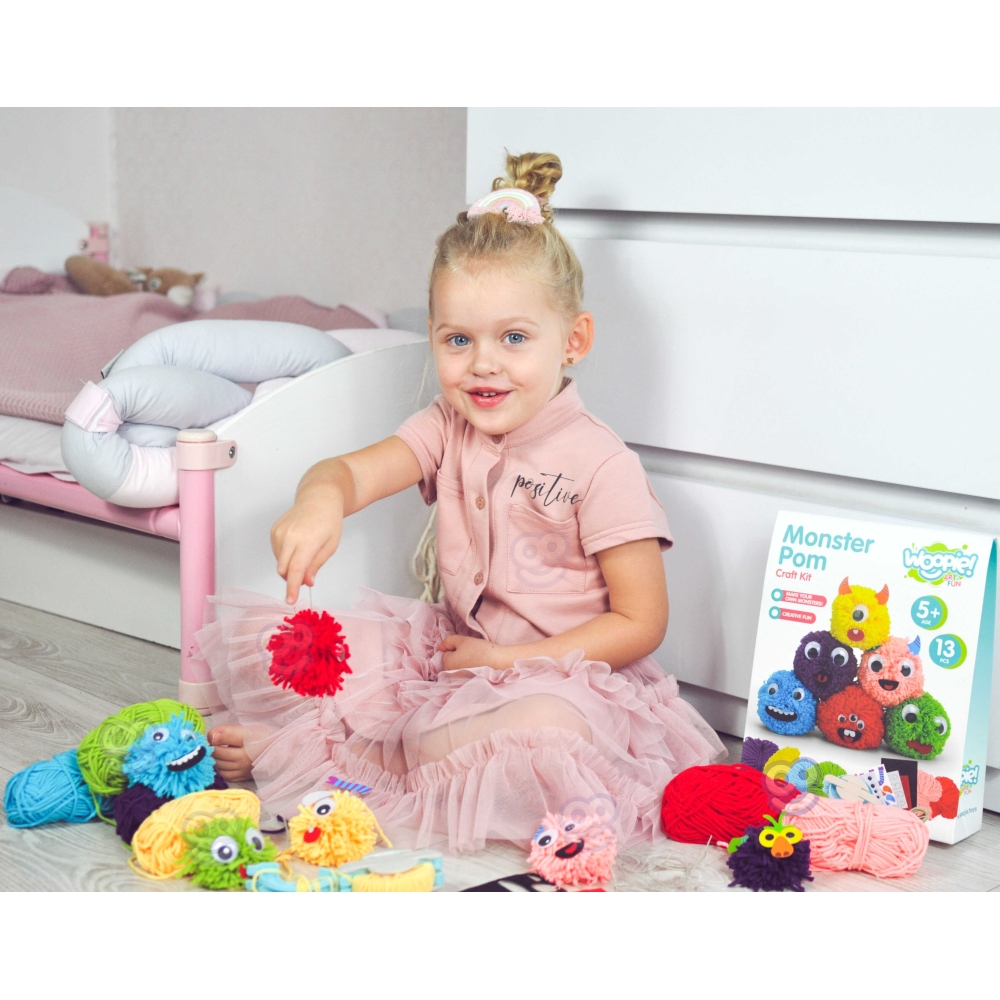 Kūrybinis rinkinys WOOPIE ART&FUN Monstras Pom