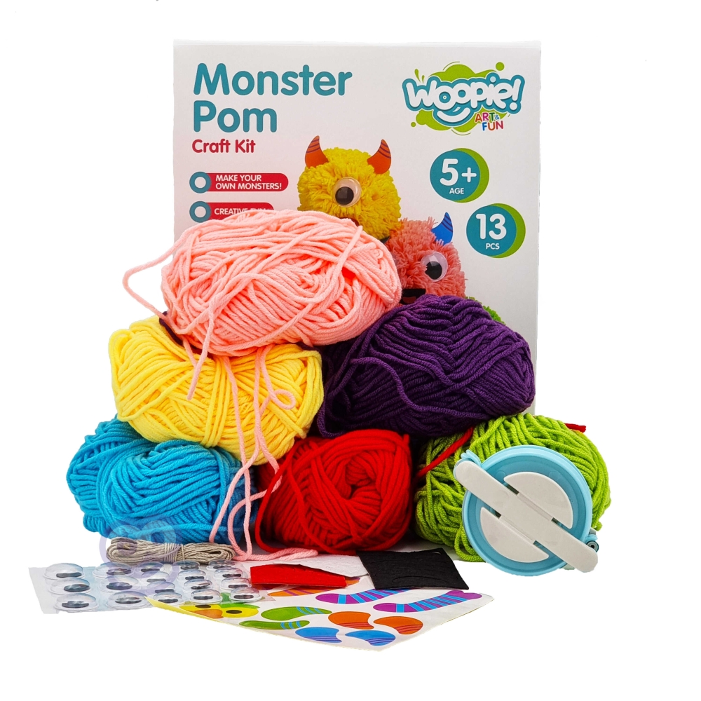 Kūrybinis rinkinys WOOPIE ART&FUN Monstras Pom