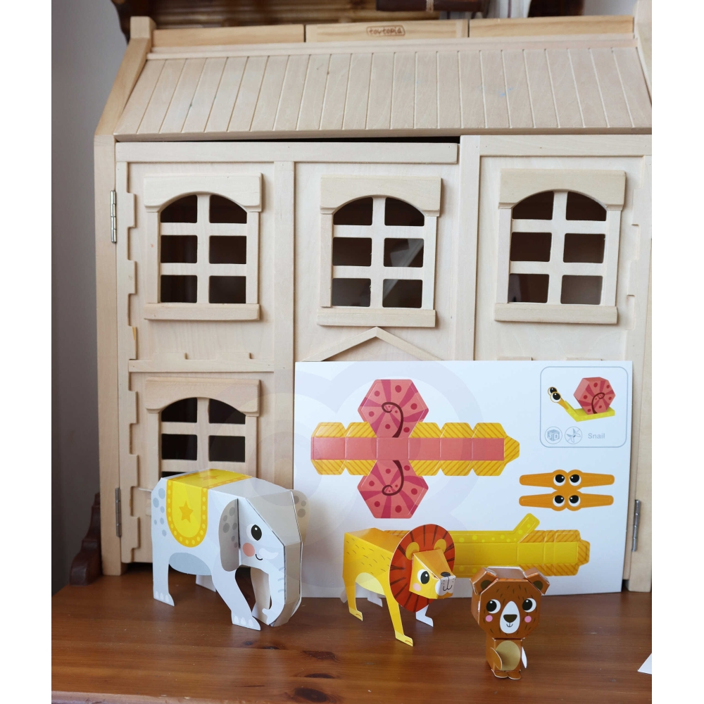 Origami kūrybinis rinkinys WOOPIE ART&FUN 3D DIY, 10 gyvūnų