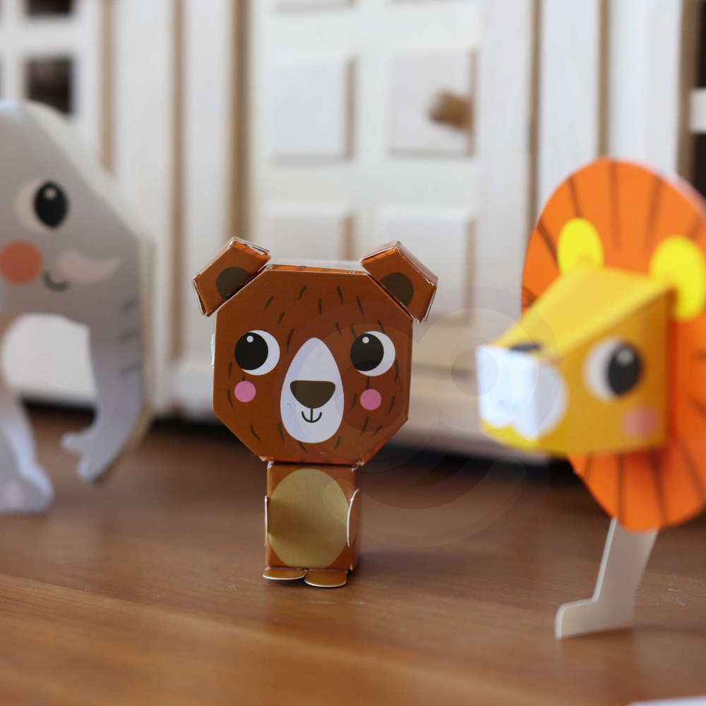 Origami kūrybinis rinkinys WOOPIE ART&FUN 3D DIY, 10 gyvūnų