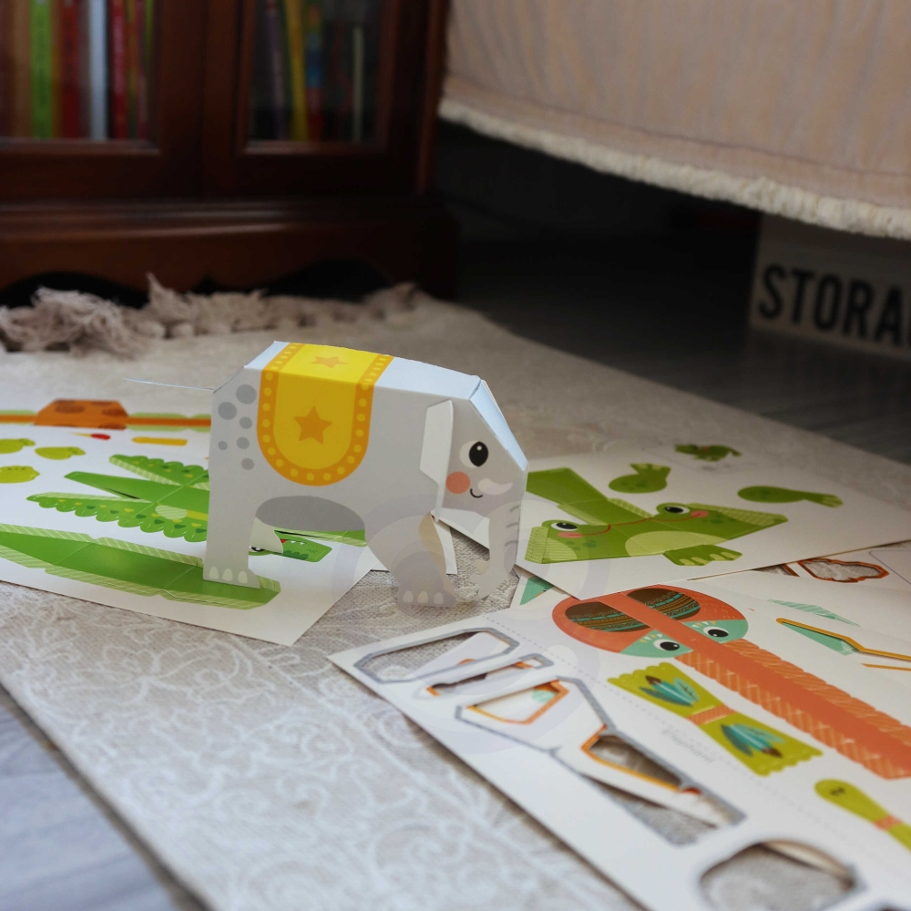 Origami kūrybinis rinkinys WOOPIE ART&FUN 3D DIY, 10 gyvūnų