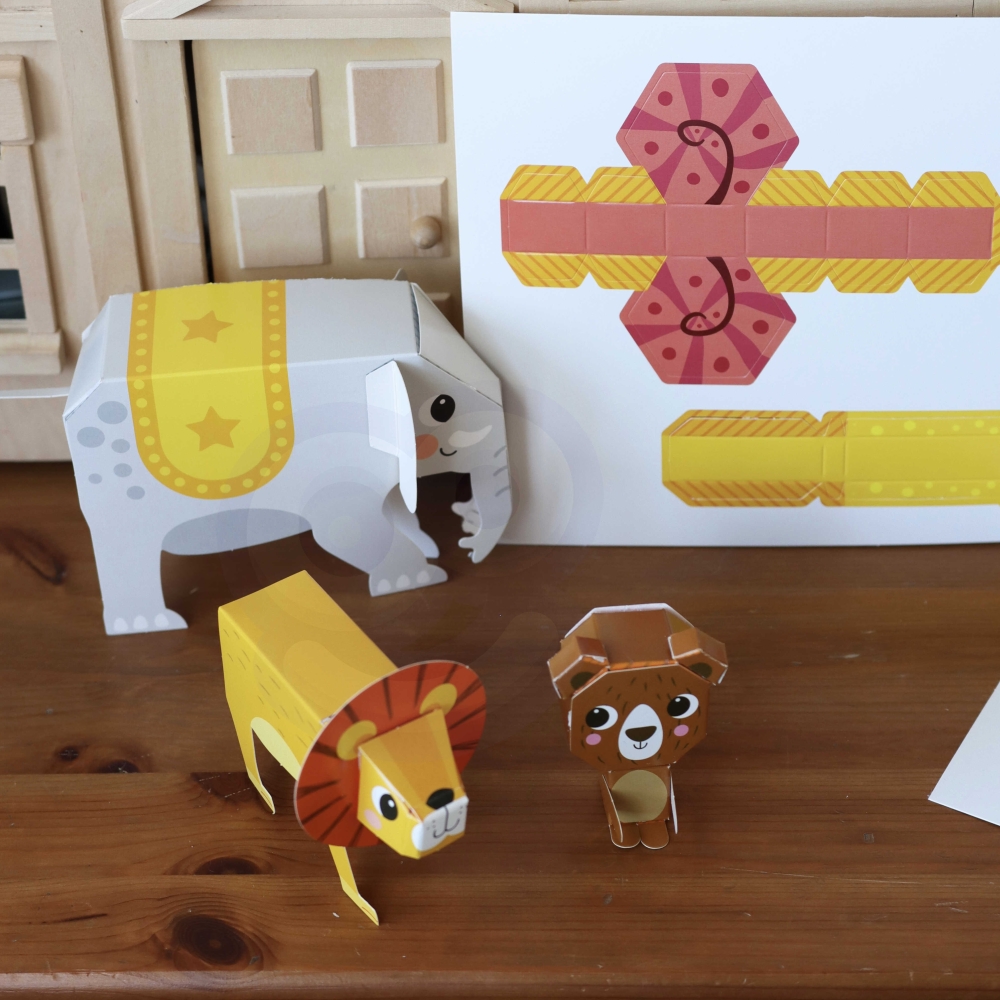Origami kūrybinis rinkinys WOOPIE ART&FUN 3D DIY, 10 gyvūnų
