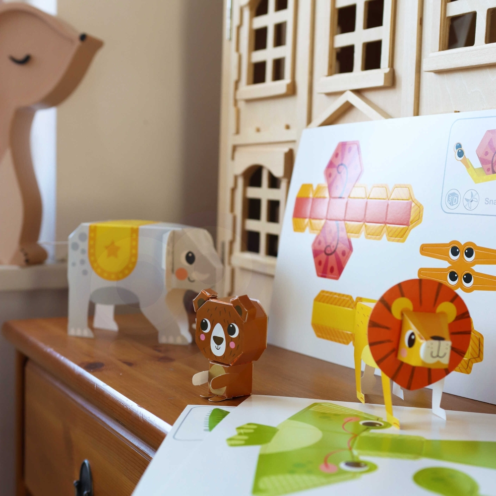Origami kūrybinis rinkinys WOOPIE ART&FUN 3D DIY, 10 gyvūnų