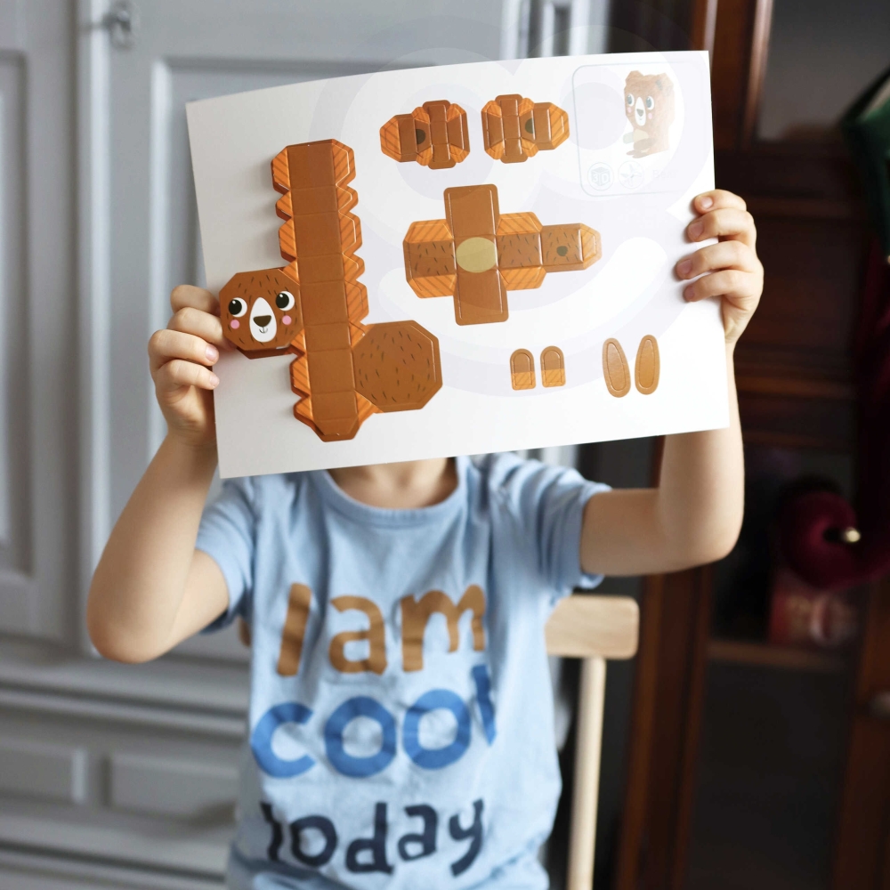 Origami kūrybinis rinkinys WOOPIE ART&FUN 3D DIY, 10 gyvūnų
