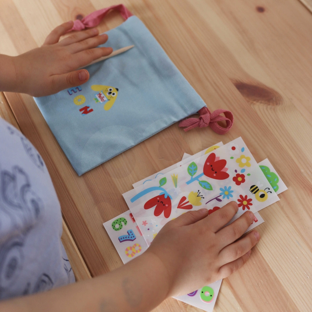 Kūrybinis krepšio dekoravimo rinkinys su lipdukais WOOPIE ART&FUN, 109 vnt., 5 rinkiniai