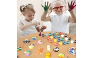 WOOPIE Zestaw Kreatywny z Farbami DIY Zrób Odlewy Gipsowe Figurki i Pomaluj - Zestaw Dinozaury