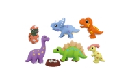 WOOPIE Zestaw Kreatywny z Farbami DIY Zrób Odlewy Gipsowe Figurki i Pomaluj - Zestaw Dinozaury