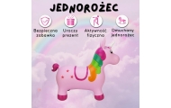 WOOPIE Skoczek Gumowy do Skakania Jednorożec Różowy + Pompka
