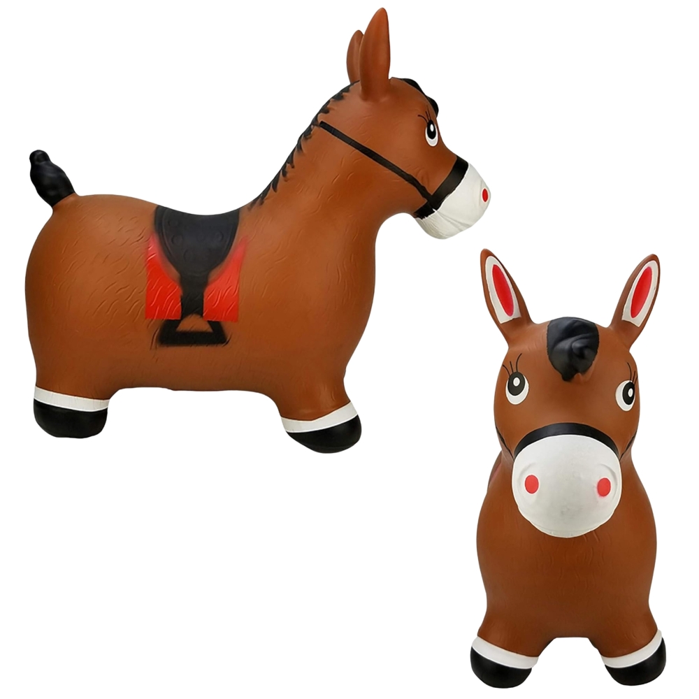 WOOPIE Rubber Jumper Horse + Pump 
