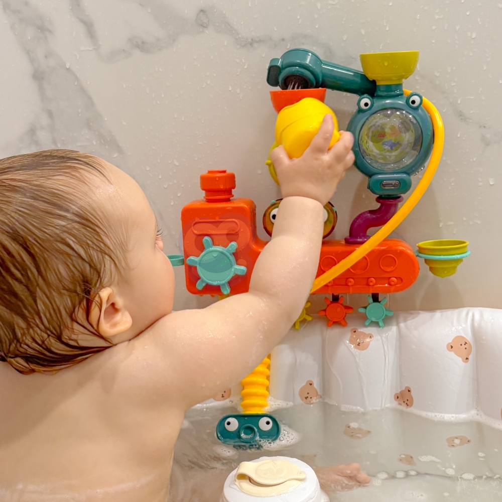 Vonios žaislas WOOPIE BABY čiaupas, dušo fontanas Ančiukas-Žaislai, Vonios žaislai-e-vaikas