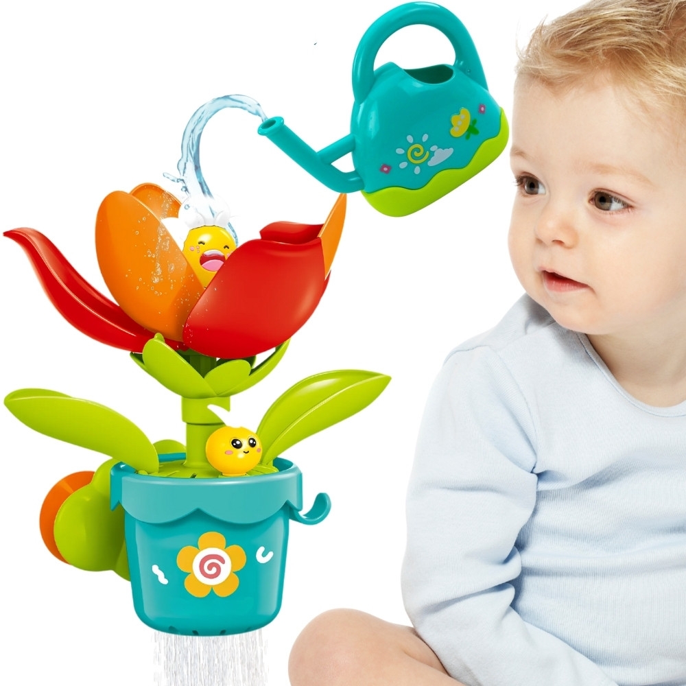 Vonios žaislas WOOPIE BABY Žydinti gėlė su laistytuvu-Žaislai, Vonios žaislai-e-vaikas