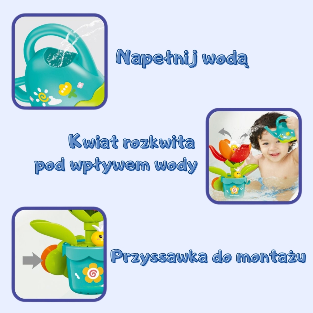 WOOPIE BABY Blooming Flower Bath Toy with Watering Can 