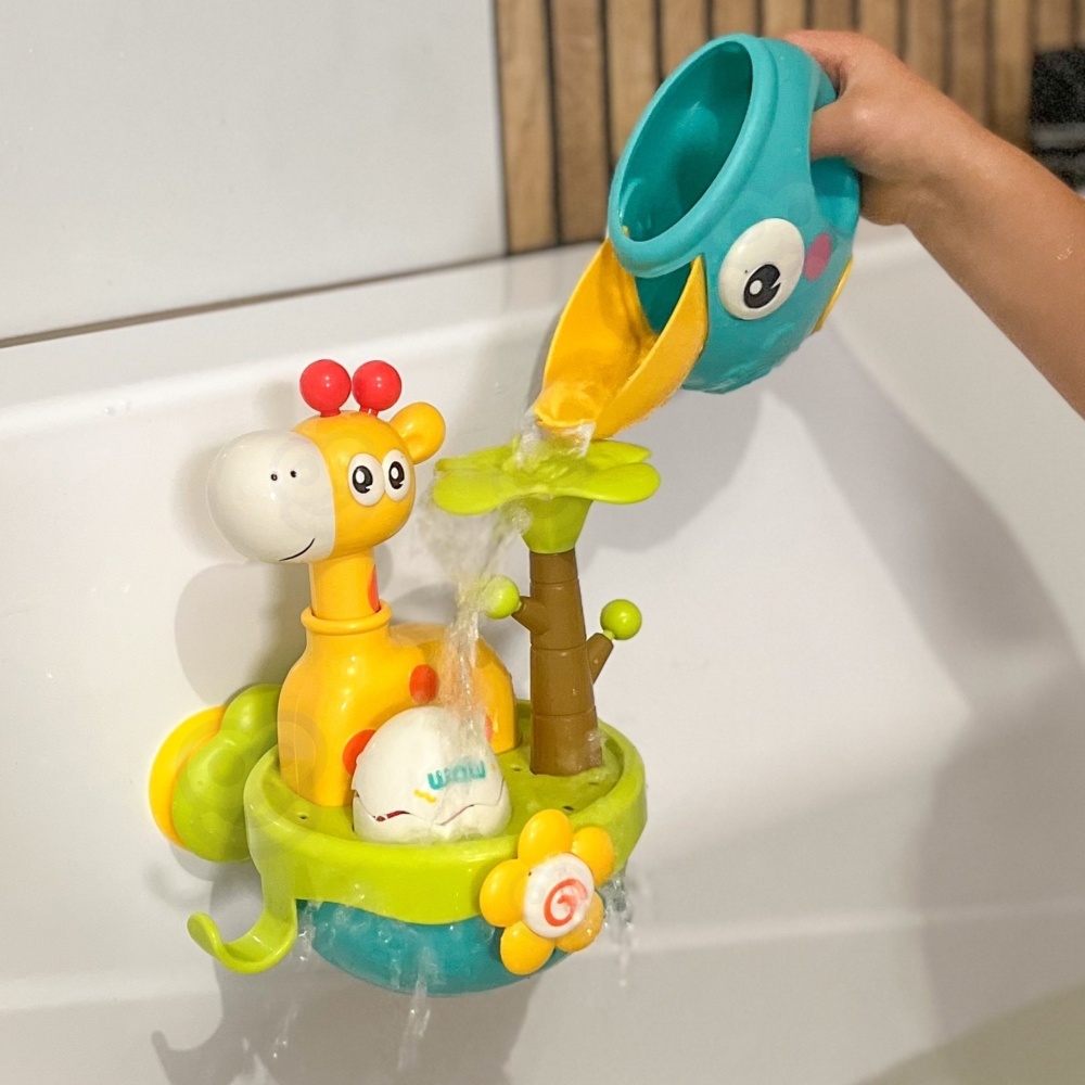Vonios žaislas su siurbtuku-piltuvu WOOPIE BABY Žirafa-Žaislai, Vonios žaislai-e-vaikas