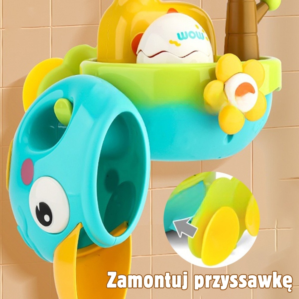 Vonios žaislas su siurbtuku-piltuvu WOOPIE BABY Žirafa-Žaislai, Vonios žaislai-e-vaikas