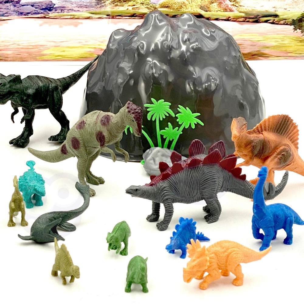 WOOPIE Dinozaurų figūrėlių rinkinys 34 vnt.
