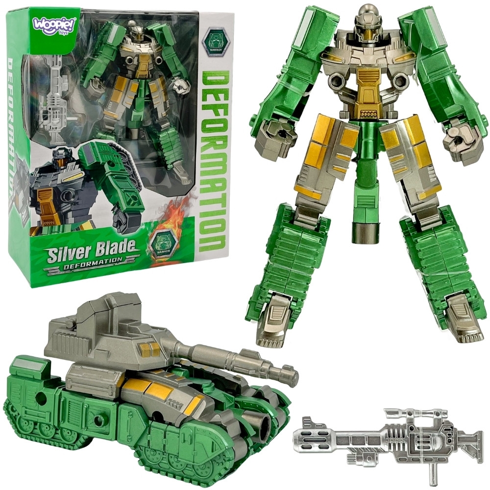 Robotas transformuojamas tankas WOOPIE 2-in-1 SILVER BLADE