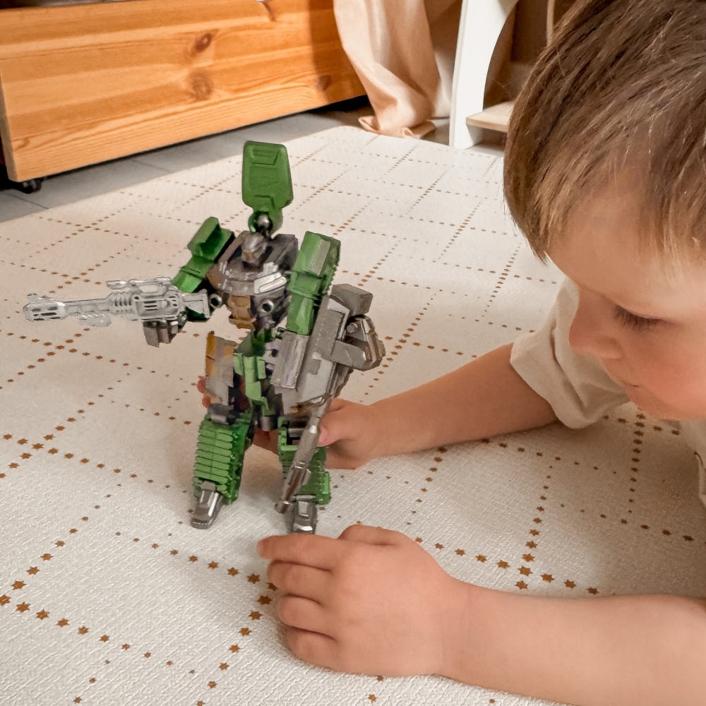 Robotas transformuojamas tankas WOOPIE 2-in-1 SILVER BLADE