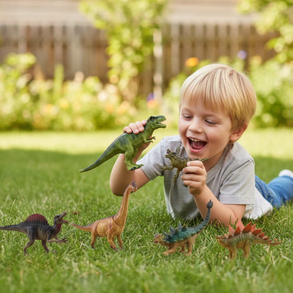 Figūrėlių rinkinys WOOPIE Dinozaurai 6 dalys T-Rex-Žaislai, Figūrėlės ir herojai-e-vaikas