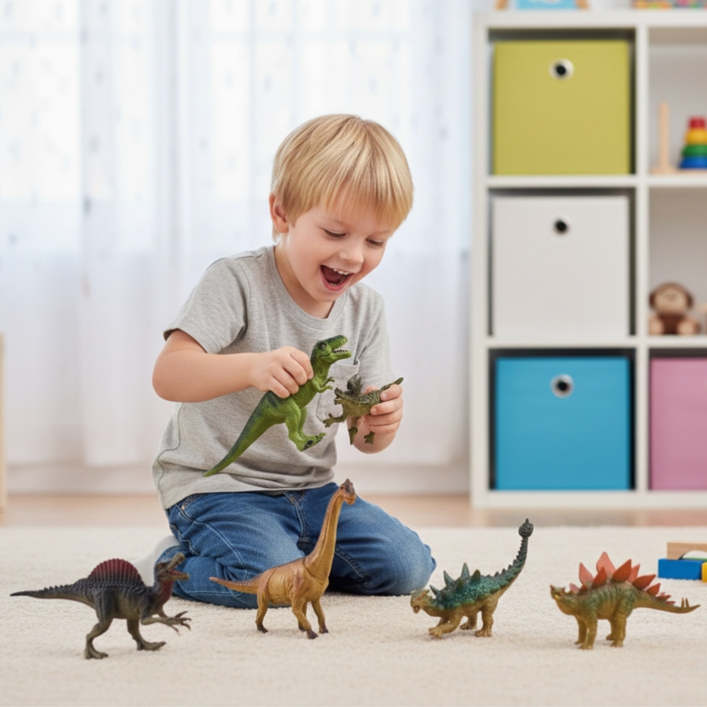 Figūrėlių rinkinys WOOPIE Dinozaurai 6 dalys T-Rex-Žaislai, Figūrėlės ir herojai-e-vaikas
